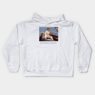 Boating by Edouard Manet Kids Hoodie